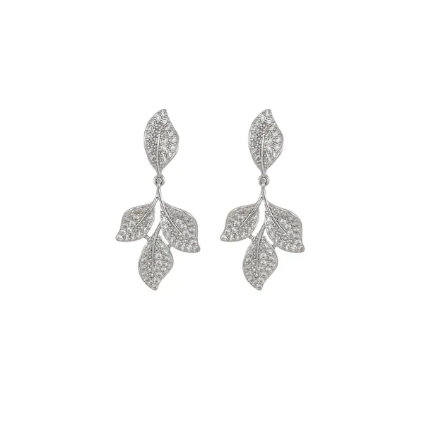 Gold_Plated_Floral_Crystal_Pendant_Necklace_And_Silver_Crystal_Leaf_Drop_Earrings_For_Women_And_Girls_Combo_Pack_Of_2